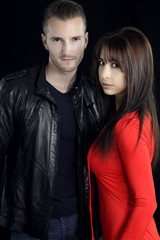a vampire story - attractive couple