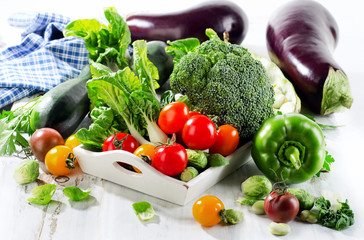 Fresh green organic vegetables