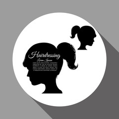 Hair salon design. Hairdressing icon. , vector silhouette style , vector