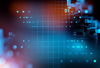 digital code number abstract technology background