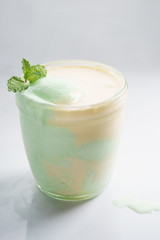 lime and vanilla ice cream