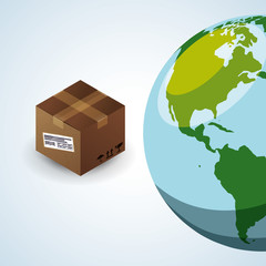 Delivery design. shipping  icon. White background  , vector