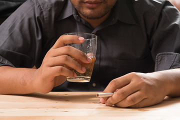 Desperate, lonely alcoholic man