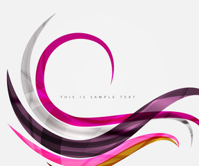 Wavy glossy futuristic swirl