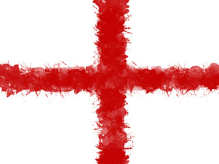 Flag of England , grunge style