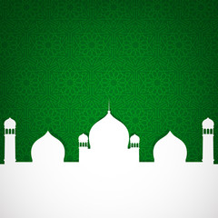 paper mosque on green