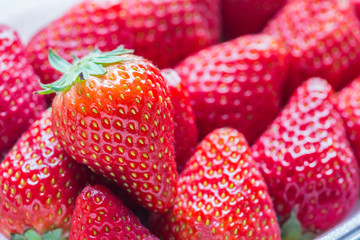 Red fresh strawberries.