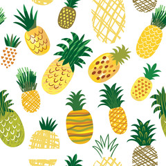 Ananas background, seamless pattern
