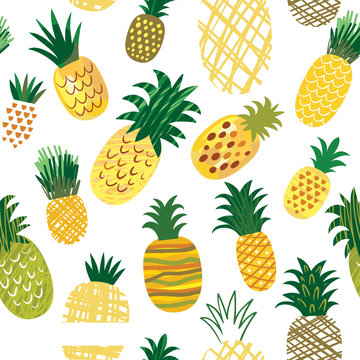 Ananas background, seamless pattern
