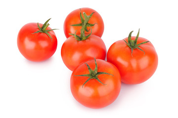 fresh tomato on white background