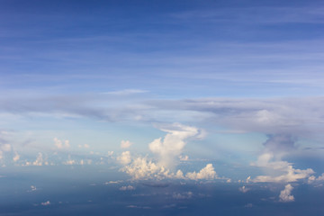 Naklejka na ściany i meble Sky view from an airplane window