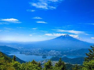富士山と河口湖