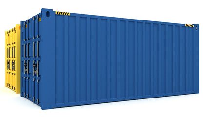 Illustration of Cargo containers isolated on white