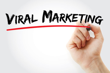 Hand writing Viral Marketing with marker, business concept