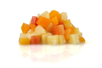Sliced tropical fruit