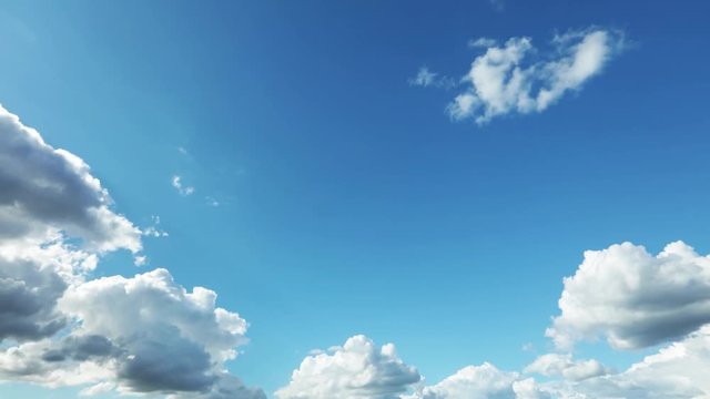 Time-lapse of beautiful white clouds