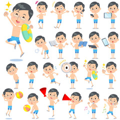 Fototapeta premium father blue Swimwear style 2