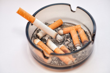 Cigarettes in an ashtray