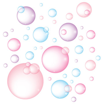 Colorful transparent bubbles 
