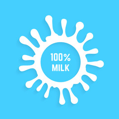 white splashing with whole milk