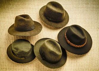 assorted hunting hats
