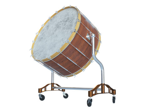 Orchestra Big drum on white 3D rendering