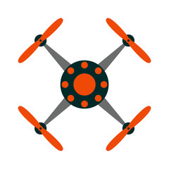 Quadrocopters drone helicopter toy vector illustration.