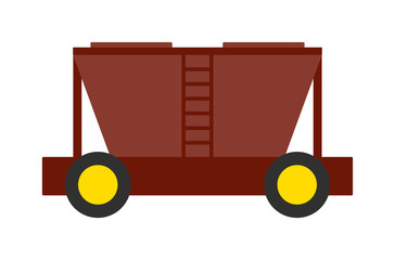 Freight car vector illustration.