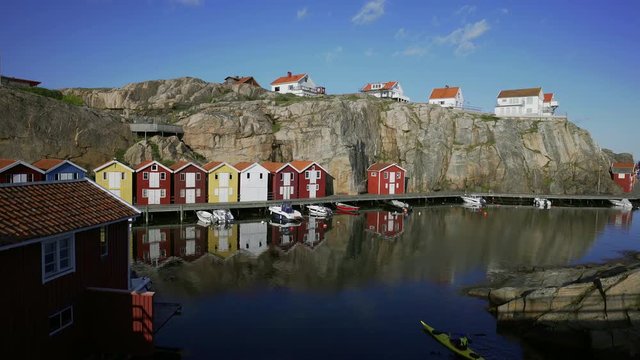 Old fishing hamlet Smogen on the Swedish west coast (district Bohuslan). During the summer Smogen is a vibrant tourist spot.