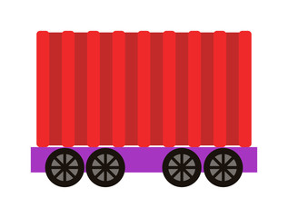 Freight car vector illustration.