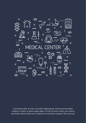 Medical center flyer or brochure template.