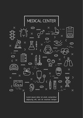 Medical center flyer or brochure template.