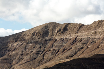 Beautiful volcanic mountains on  Fuerteventura. Canary Islands. Fuerteventura. Canary Islands