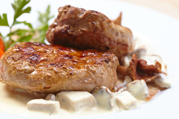 steak with sauce