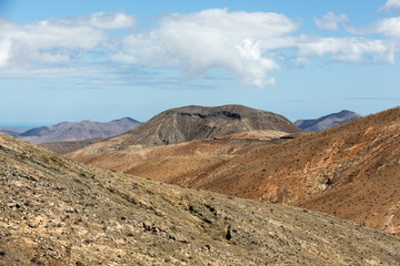 Beautiful volcanic mountains on  Fuerteventura. Canary Islands. Fuerteventura. Canary Islands
