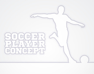 Soccer Football Player Concept Silhouette