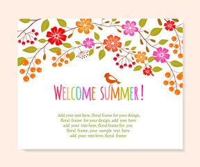Summer flowers card