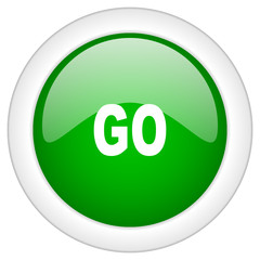 Green glossy vector icon
