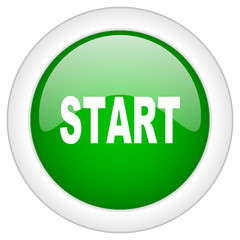 Green glossy vector icon