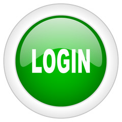 Green glossy vector icon