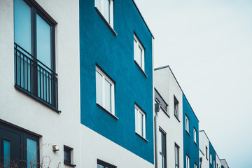 low angle view of townhouse