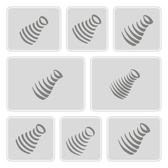 set of monochrome icons with Springs for your design
