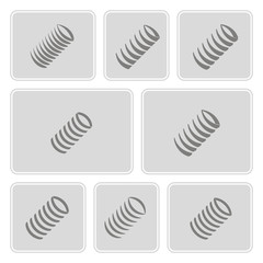 set of monochrome icons with Springs for your design