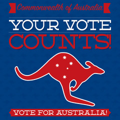 Australian Election card in vector format.