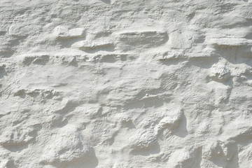 Empty white stone wall background - 112202376
