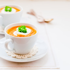 Cream Carrot Soup in a Cup