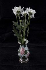 White Flower in jar Dark style
