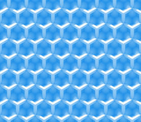 seamless blue and white  background made of cube shapes