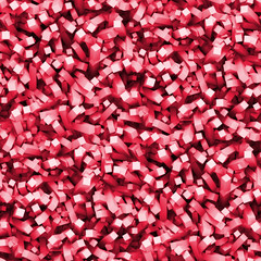 seamless background made of tiny cube stacks in shades of red