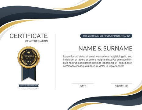 Vector certificate template.
